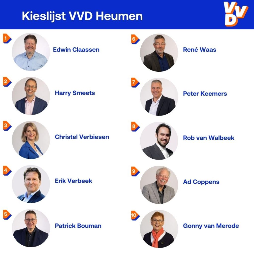 Kandidatenlijst VVD Heumen